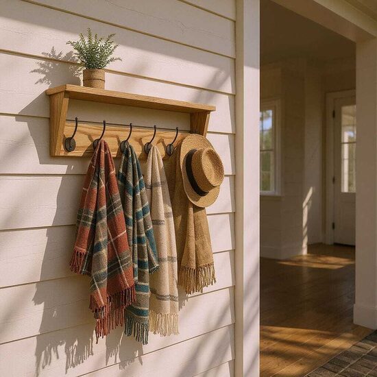  Coat Rack With Shelf Entryway Organiser